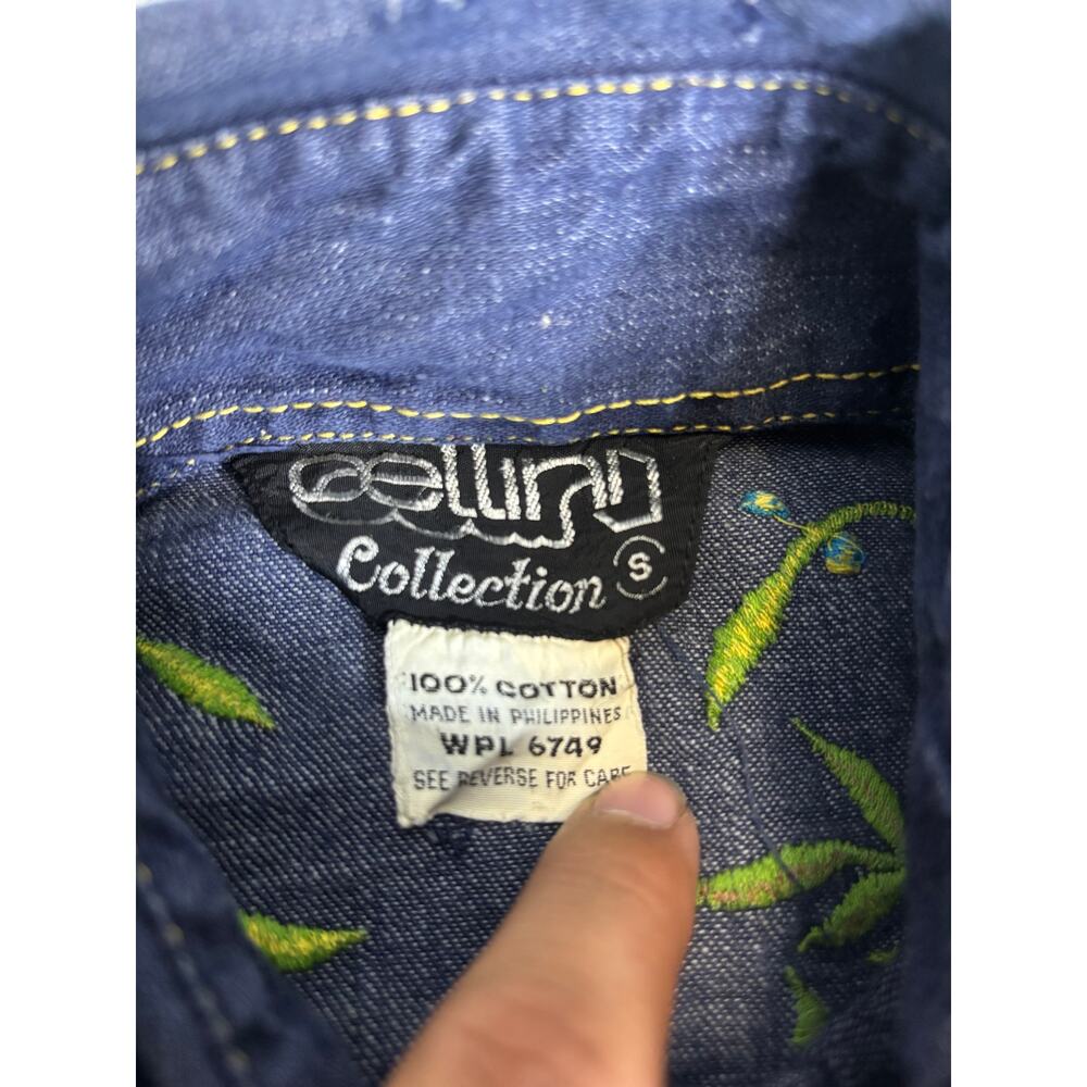 Vintage Floral Embroidered Denim Jacket - Picture 2 of 7